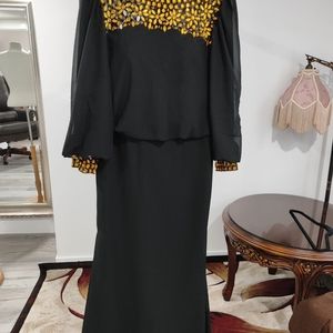 Black dress with beaded top